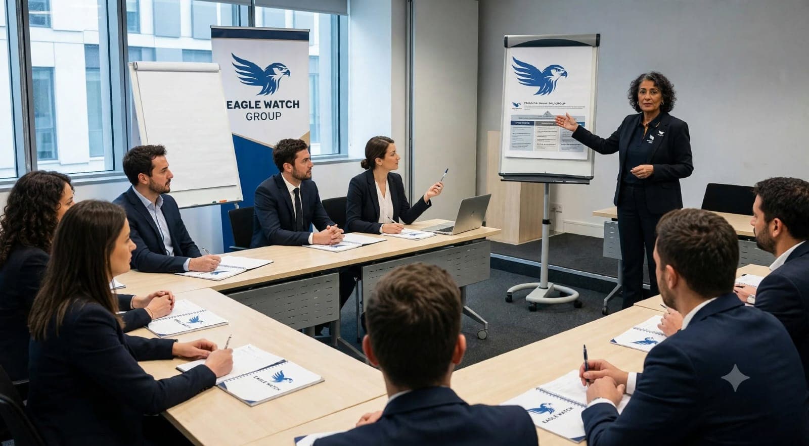 Training session in a meeting room